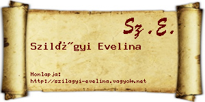 Szilágyi Evelina névjegykártya